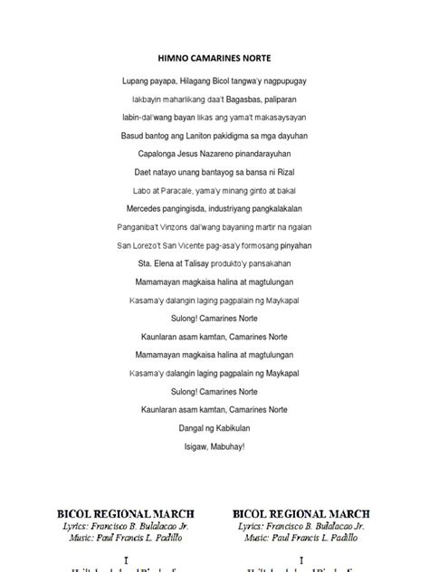 camarines norte hymn lyrics